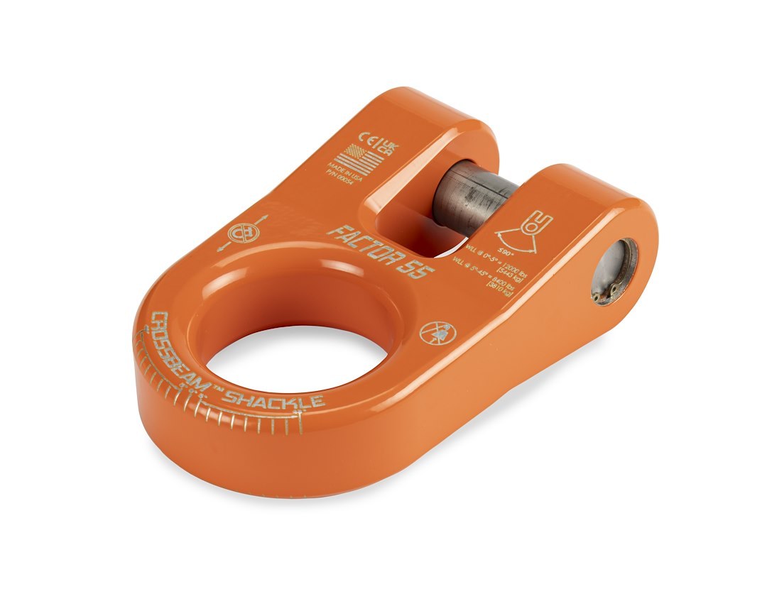 Factor 55 Winch Cable Shackle, Crossbeam, Connects Recovery Accessories to Shackle Mount, Single Pin – 00054-07