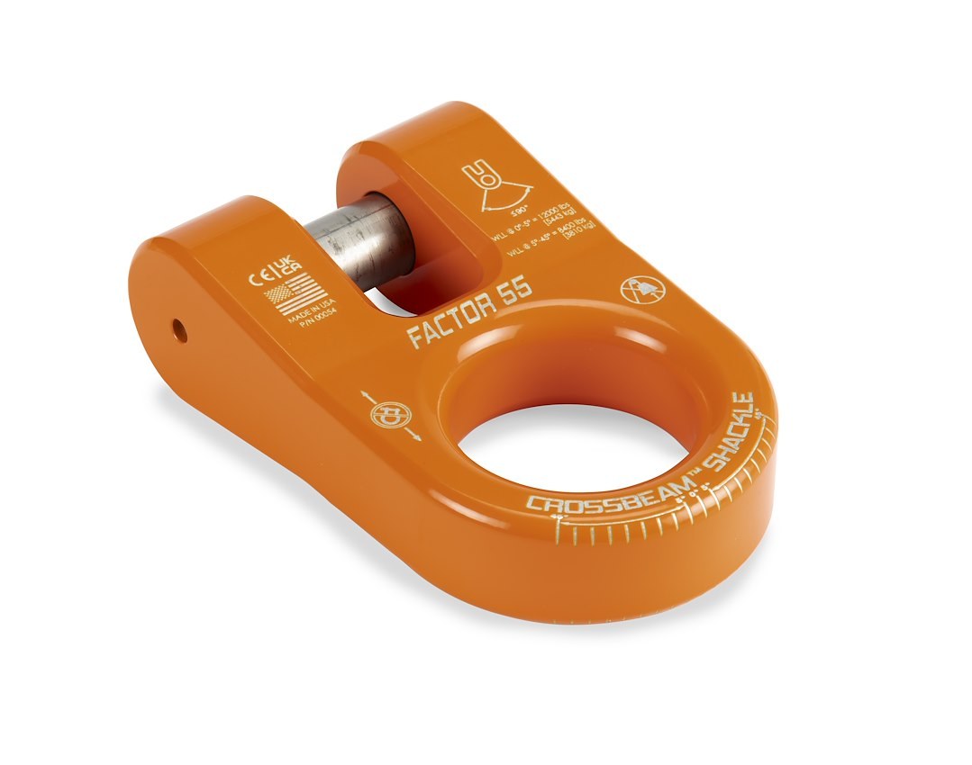 Factor 55 Winch Cable Shackle, Crossbeam, Connects Recovery Accessories to Shackle Mount, Single Pin – 00054-07