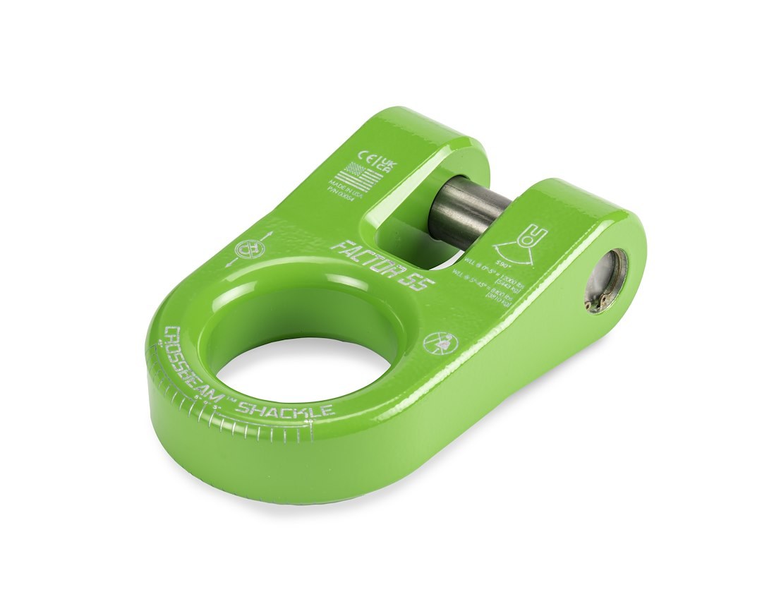 Factor 55 Winch Cable Shackle, Crossbeam, Connects Recovery Accessories to Shackle Mount, Single Pin – 00054-08