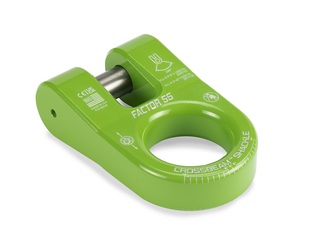 Factor 55 Winch Cable Shackle, Crossbeam, Connects Recovery Accessories to Shackle Mount, Single Pin – 00054-08