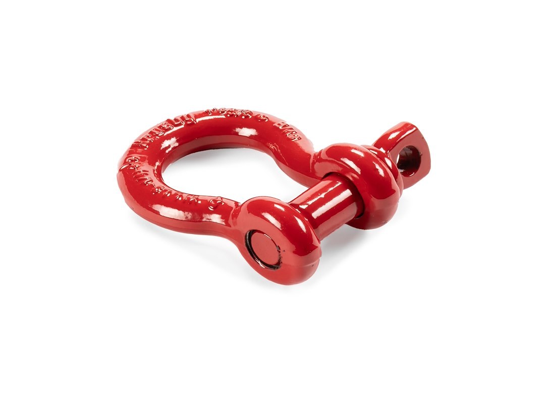 Factor 55 D-Ring, Crosby, 5/8 Inch Shackle, 3/4 Inch Diameter Pin, 6500 Pound Weight Rating, Powder Coated, Red, Single – 00061-01