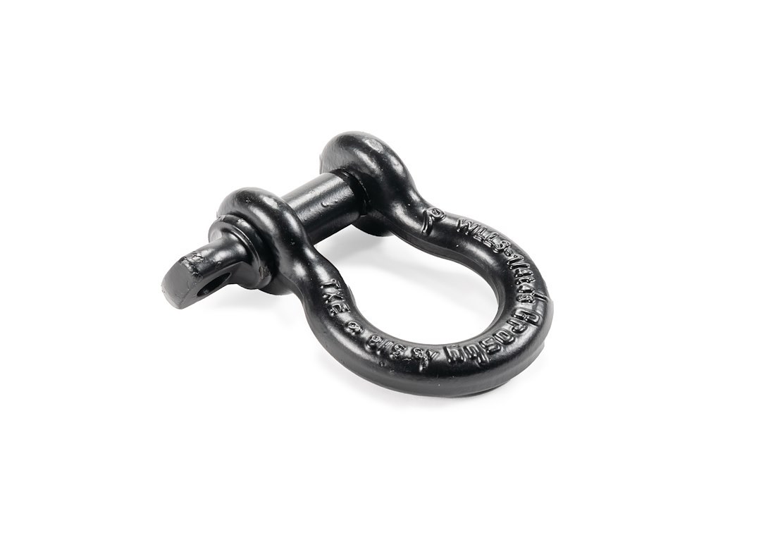 Factor 55 D-Ring, Crosby, 5/8 Inch Shackle, 3/4 Inch Diameter Pin, 6500 Pound Weight Rating, Powder Coated, Black, Single – 00061-04