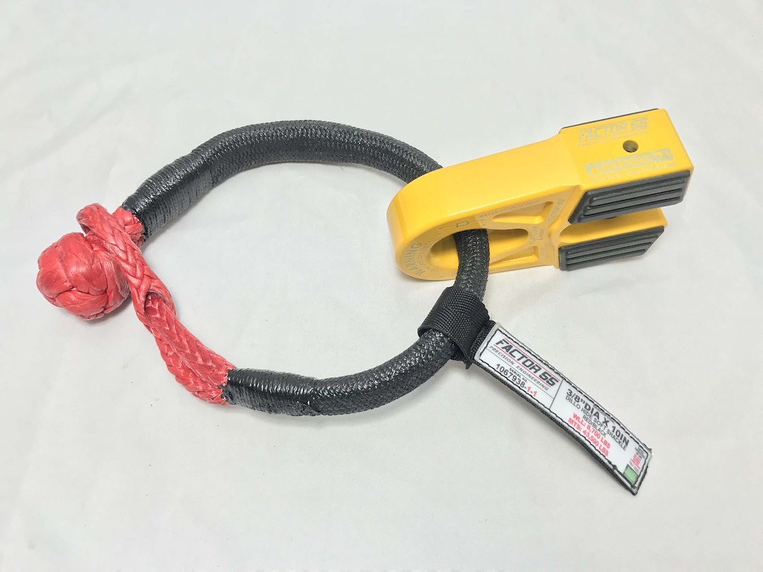 Factor 55 Shackle Rope, 3/8 Inch Diameter Plasma Rope, Gray, 43500 Minimum Breaking Strength, 10 Inch Length, Single – 00066