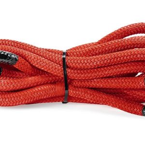 Factor 55 Recovery Strap, Kinetic Energy Rope, 7/8 Inch X 30 Foot, 28300 Minimum Breaking Strength, Polymer Coated Braided Nylon, Red – 00068