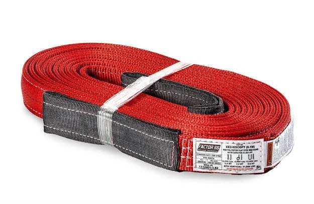 Factor 55 Tow Strap, 30 Foot X 2 Inch, Black and Red, Polyester Webbing Material – 00074