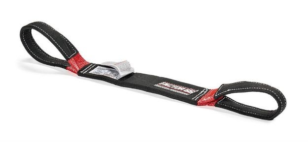 Factor 55 Tow Strap, Tree Saver, 3 Foot X 3 Inch, Black and Orange, Polyester Webbing Material – 00079