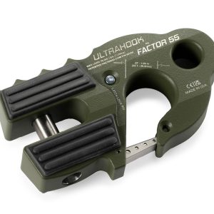 Factor 55 Winch Clevis Hook, Ultra Hook, For Up to 3/8 Inch Diameter Rope or Cable, With Shackle Pin Mounting Hole for 3/4 Inch Pin – 00250-14