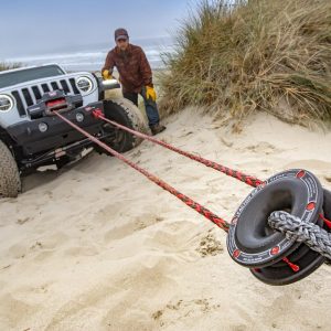 Factor 55 Winch Snatch Block, Xxl, For Synthetic Rope 5/16 to 1/2 Inch Diameter, 22000 Working Load Limit, Sliver, Aluminum – 00260