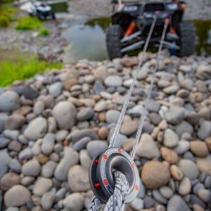 Factor 55 Winch Snatch Block, Xtv, For Synthetic Rope 3/16 to 1/4 Inch Diameter, 12000 Working Load Limit, Sliver, Aluminum – 00261