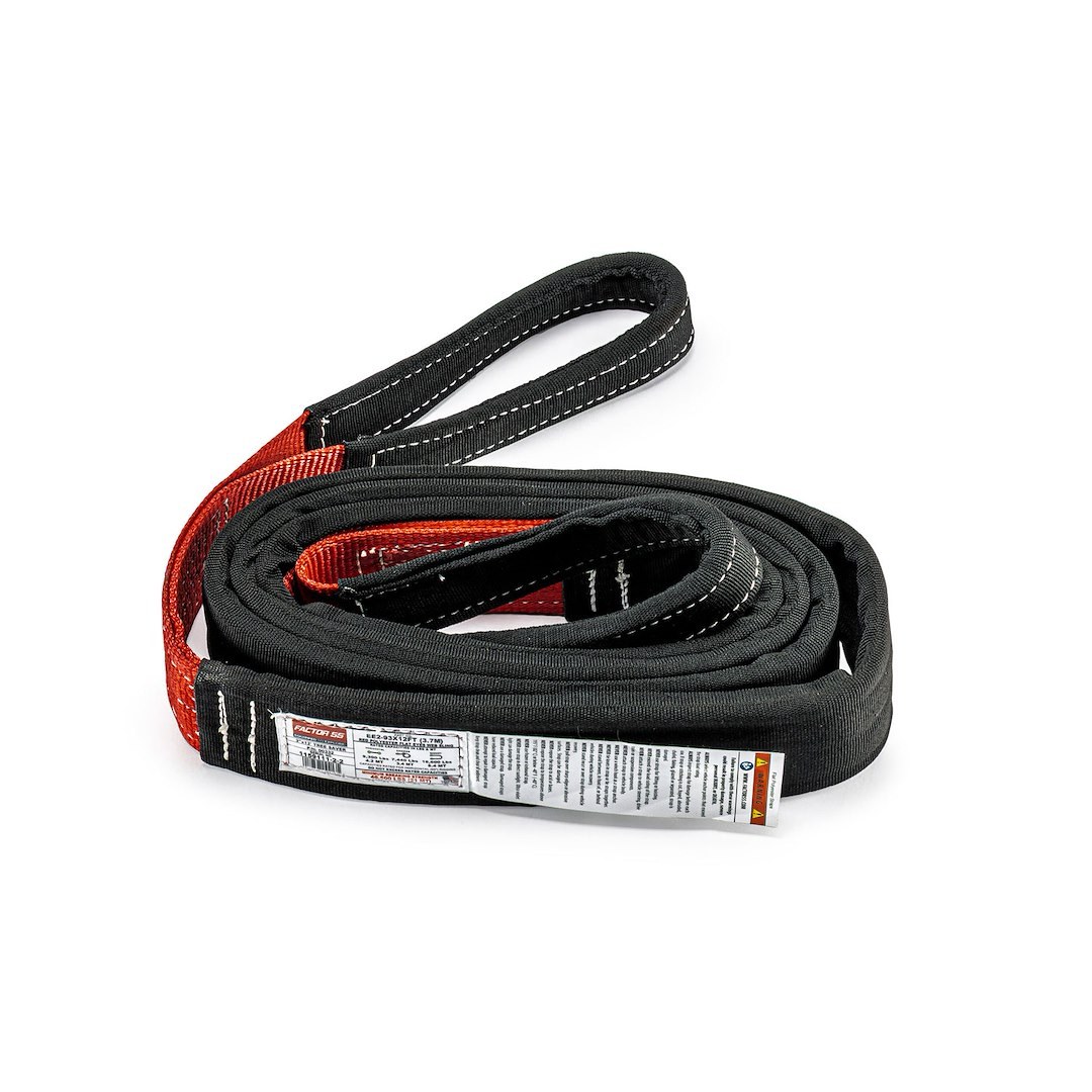 Factor 55 Tow Strap, Tree Saver, 3 Inch Width X 12 Foot Length, Rated to 9300 Pounds Straight Line Working Load Limit – 00332