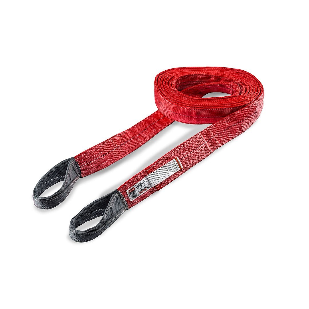 Factor 55 Tow Strap, 4 Inch Width X 30 Foot Length, Rated to 11,000 Pound Working Load, Red/ Black, Polyester – 00340