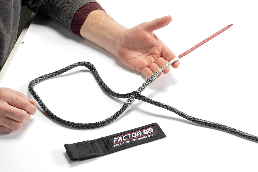 Factor 55 Winch Cable Repair Tool, Fast Fid, For Use with Synthetic Cable Up to 5/8 Inch Diameter, Red, Includes Carrying Pouch – 00420-01