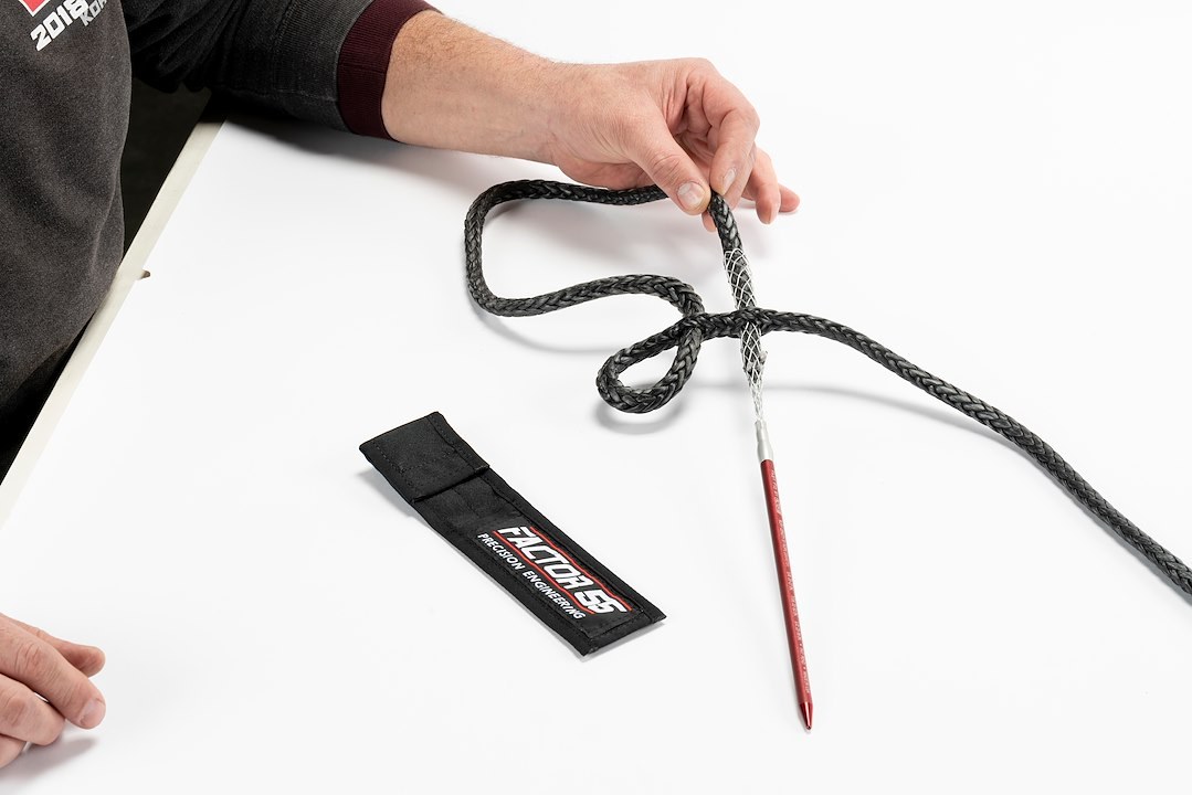 Factor 55 Winch Cable Repair Tool, Fast Fid, For Use with Synthetic Cable Up to 5/8 Inch Diameter, Red, Includes Carrying Pouch – 00420-01