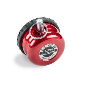 Factor 55 Winch Cable Stop, Loop Guard, Fits 7/16 Inch Steel Cable, One Piece Design, Red, Aluminum – 00450-01