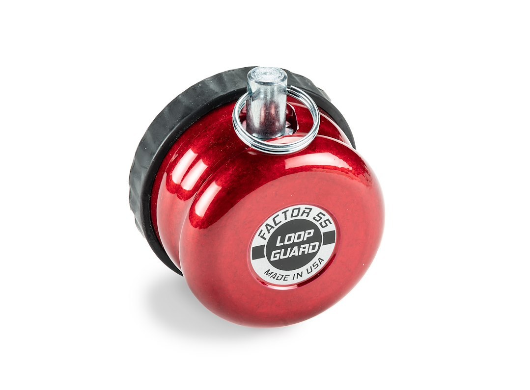 Factor 55 Winch Cable Stop, Loop Guard, Fits 5/8 Inch Steel Cable, One Piece Design, Red, Aluminum – 00455-01