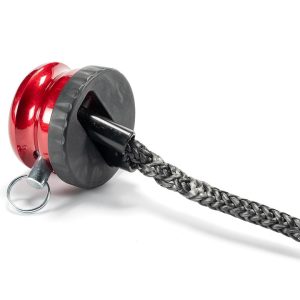 Factor 55 Winch Cable Stop, Loop Guard, Fits 5/8 Inch Steel Cable, One Piece Design, Red, Aluminum – 00455-01