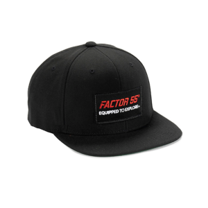 Factor 55 Hat, Iconic, One Size Fit All, Snap Back, Black, 80 Percent Acrylic/ 20 Percent Wool, Embroidered Factor 55 Equipped to Explore Logo – 40876