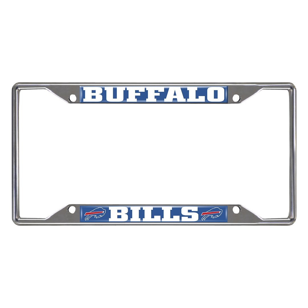 Fan Mats License Plate Frame, Nfl Buffalo Bills, Chrome Plated, Metal – 15527