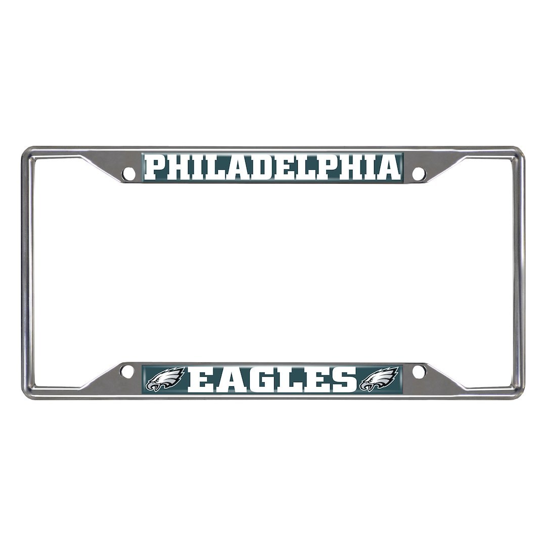 Fan Mats License Plate Frame, Nfl Philadelphia Eagles, Chrome Plated, Metal – 17215