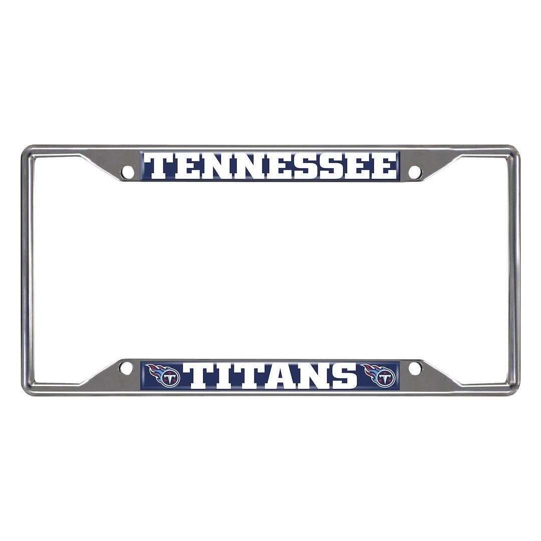 Fan Mats License Plate Frame, Nfl Tennessee Titans, Chrome Plated, Metal – 21391