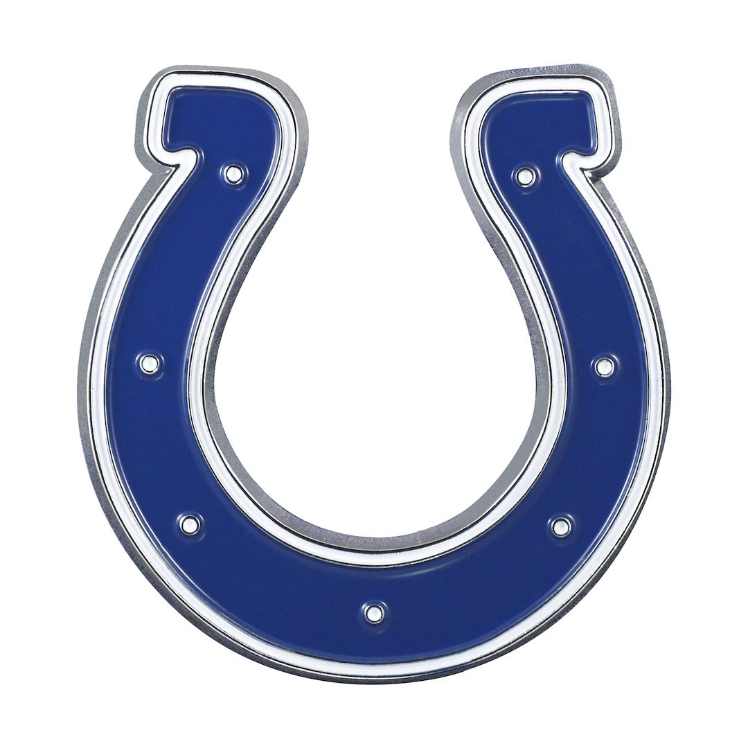 Fan Mats Emblem, Nfl Indianapolis Colts Logo, Painted, Heavy Duty Chrome – 22566