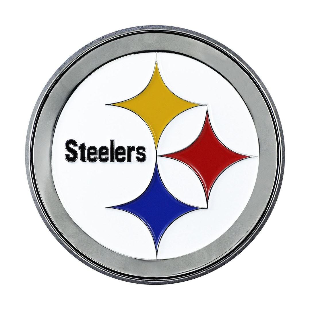 Fan Mats Emblem, Nfl Pittsburgh Steelers Logo, Painted, Heavy Duty Chrome – 22602