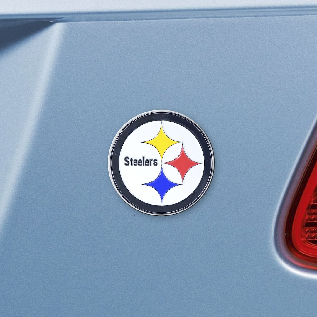 Fan Mats Emblem, Nfl Pittsburgh Steelers Logo, Painted, Heavy Duty Chrome – 22602