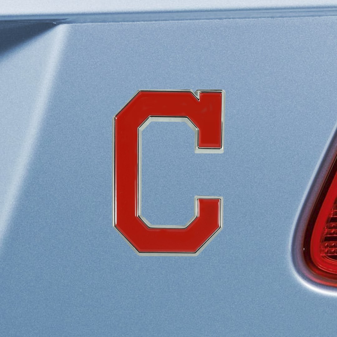 Fan Mats Emblem, Mlb Cleveland Indians, Painted, Heavy Duty Chrome – 26563
