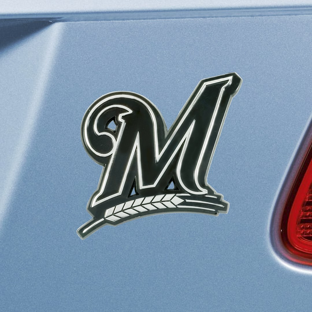 Fan Mats Emblem, Mlb Milwaukee Brewers, Heavy Duty Chrome – 26636