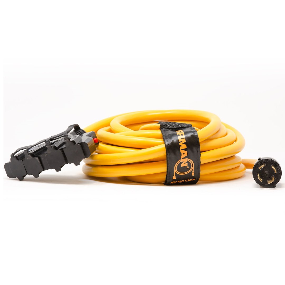 Firman Power Power Cord, Power Supply Cord, 30 Amp, 25 Foot Length, L14-30P 250 Volt 30 Amp Plug to 4 X 5-20R 125 Volt 20 Amp Receptacle – 1120