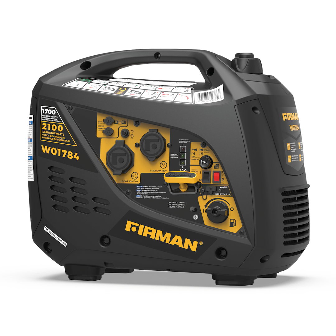Firman Power Generator Power, Whisper Series, Inverter, Recoil Start, Open Frame, 80 Cc/ Ohv/ Air Cooled/ 4-Stroke Single Cylinder Engine – W01784