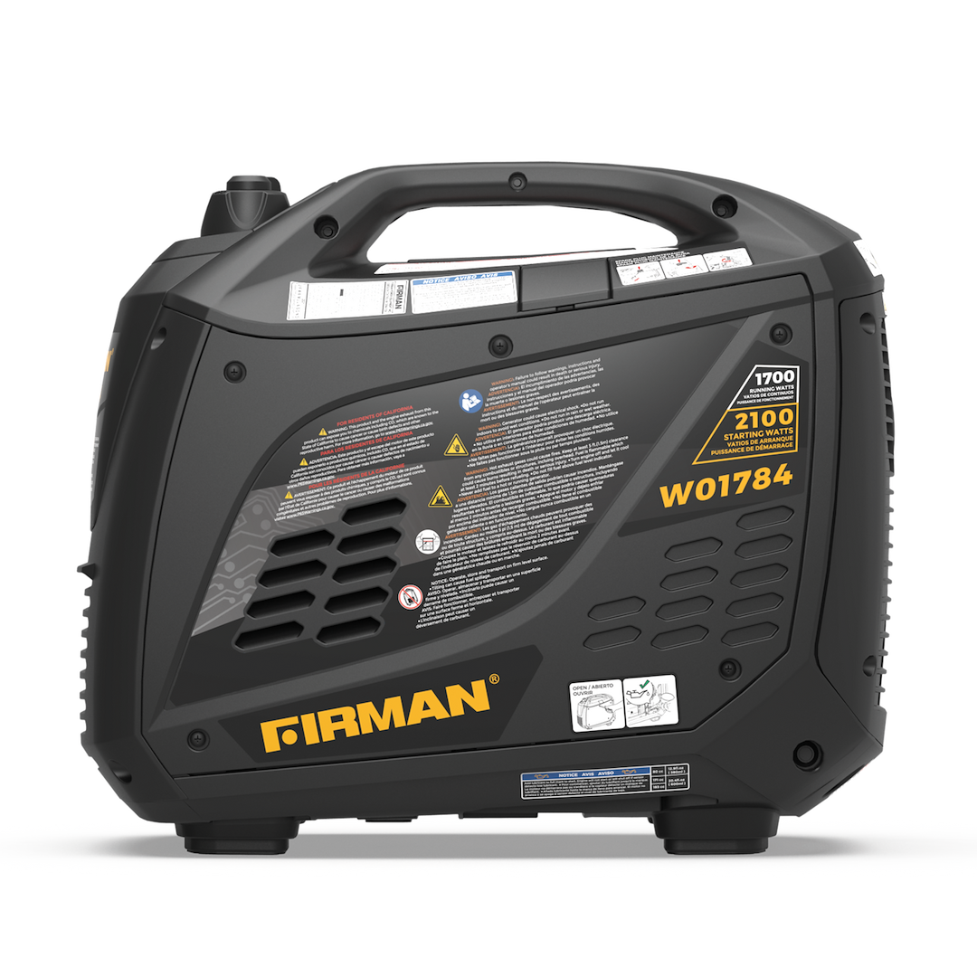 Firman Power Generator Power, Whisper Series, Inverter, Recoil Start, Open Frame, 80 Cc/ Ohv/ Air Cooled/ 4-Stroke Single Cylinder Engine – W01784