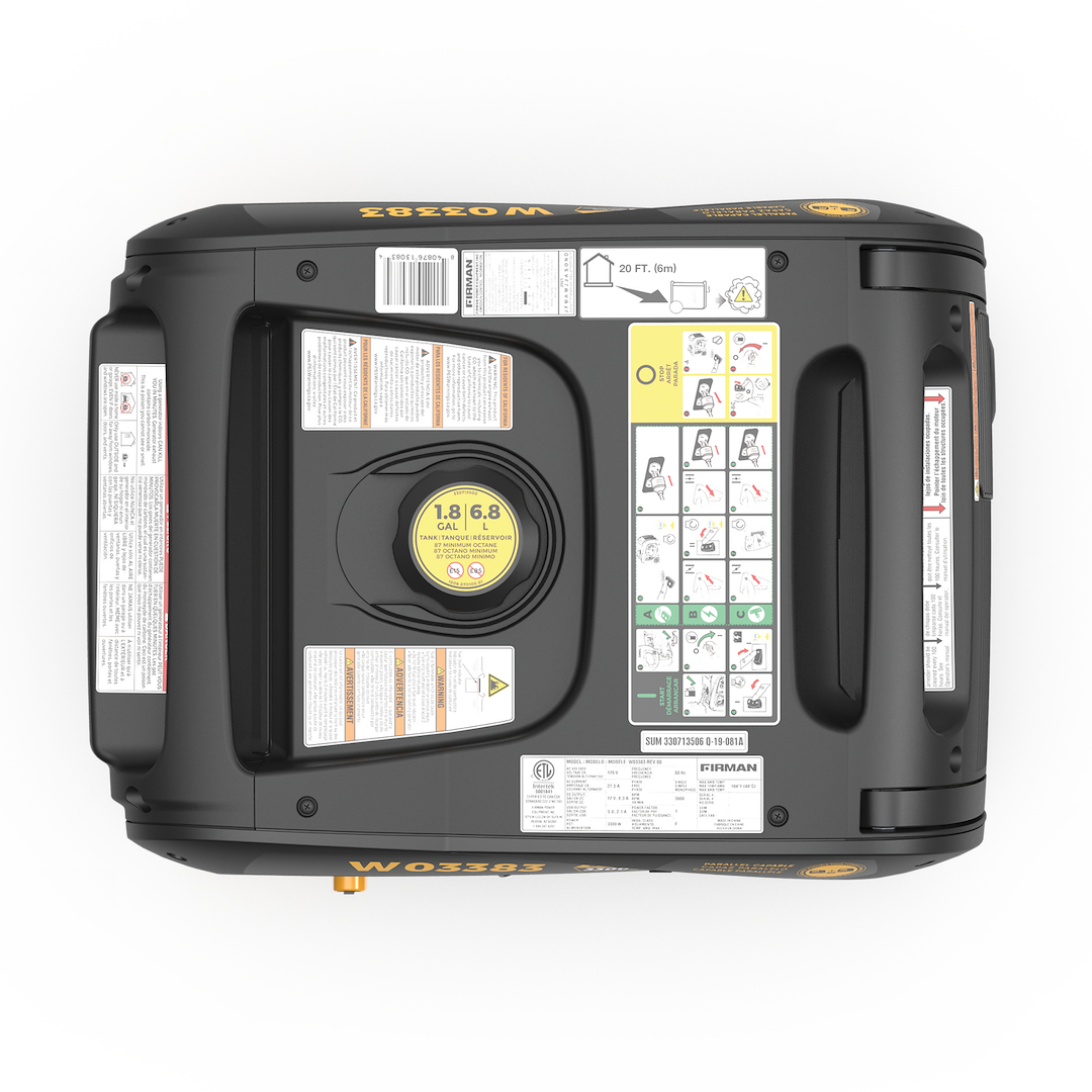 Firman Power Generator Power, Whisper Series, Inverter, Recoil/ Electric/ Remote Start – W03383