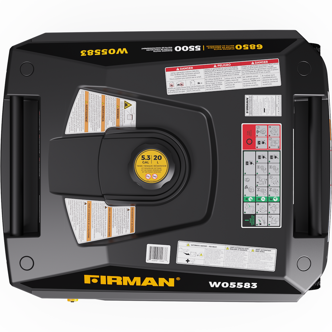 Firman Power Generator Power, Inverter, Recoil/ Electric/ Remote Start, 322 Cc/ Ohv/ Air Cooled/ 4-Stroke Single Cylinder Engine – W05583