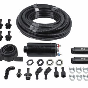 Fitech Fuel System Kit, For Efi Applications, Supports Up to 650 Horsepower, 255 Lph Fuel Pump, With Return, Black Fittings – 50001