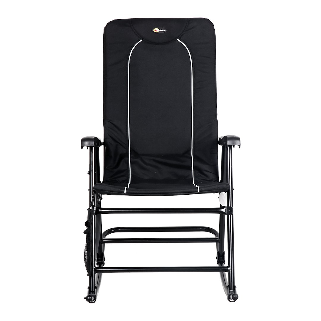 Faulkner Camping Chair, Dakota, Rocking Chair, 42.1 Inch Depth X 22 Inch Width X 35.8 Inch Height, 300 Pound Weight Capacity, Foldable, Black – 49597H