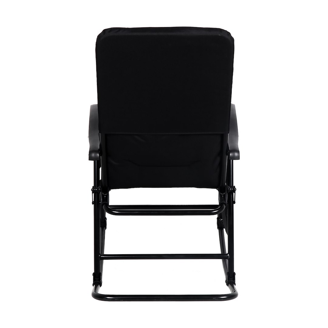 Faulkner Camping Chair, Dakota, Rocking Chair, 42.1 Inch Depth X 22 Inch Width X 35.8 Inch Height, 300 Pound Weight Capacity, Foldable, Black – 49597H