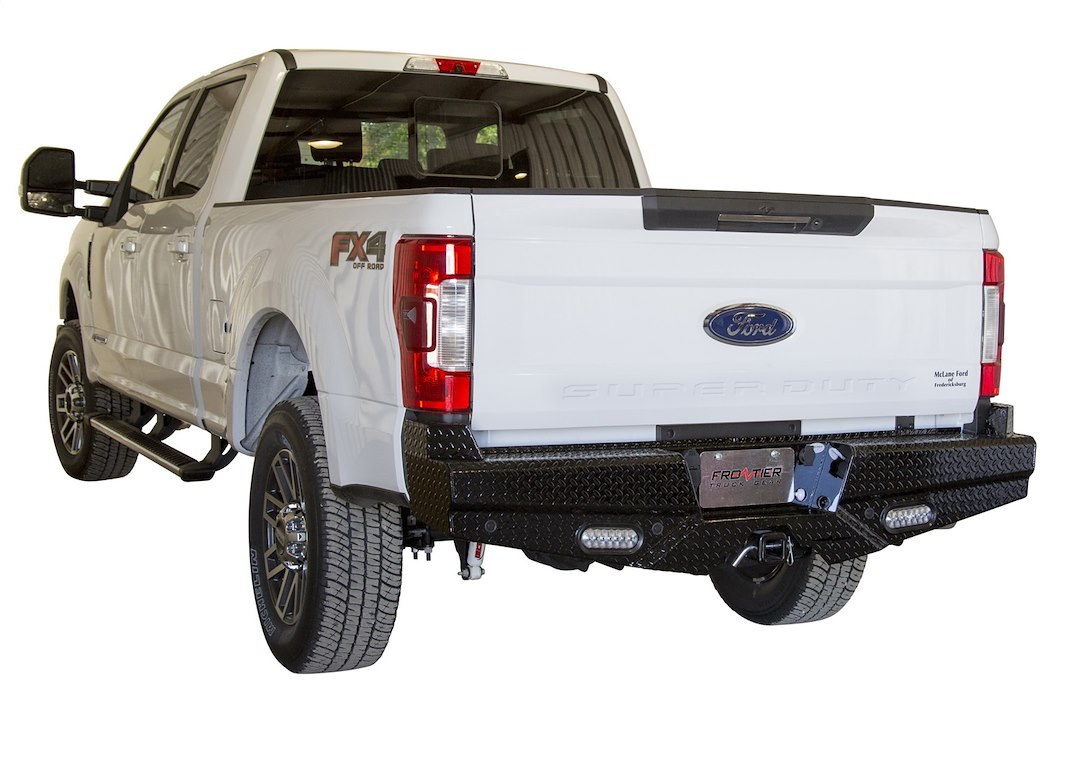 Frontier Truck Gear Bumper, Diamond, One Piece Design, Mounting Hardware Included, Compatible with OE Receiver Hitch – 100-11-7009