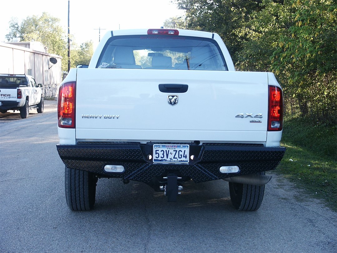 Frontier Truck Gear Bumper, Diamond, One Piece Design, Mounting Hardware Included, Back Up Lights Included – 100-49-8004
