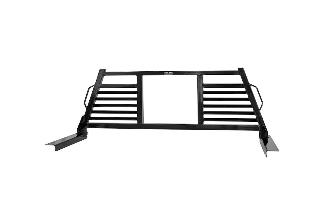 Frontier Truck Gear Headache Rack, Louvered with Window Cutout, Powder Coated, Black, Steel – 110-20-0007