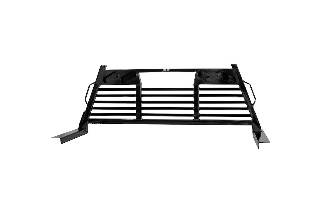 Frontier Truck Gear Headache Rack, Louvered, Powder Coated, Black, Steel, With Mounting Kit, With Lights – 110-20-0008