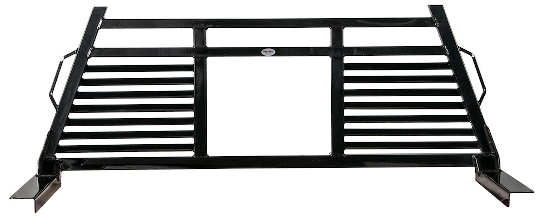 Frontier Truck Gear Headache Rack, Louvered with Window Cutout, Powder Coated, Black, Steel, With Mounting Kit – 110-41-0007