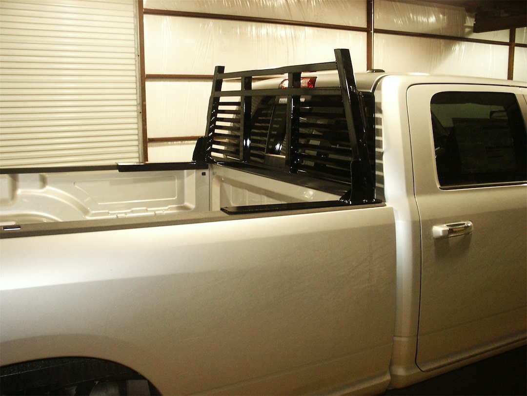 Frontier Truck Gear Headache Rack, Louvered with Window Cutout, Powder Coated, Black, Steel, With Mounting Kit – 110-41-0007