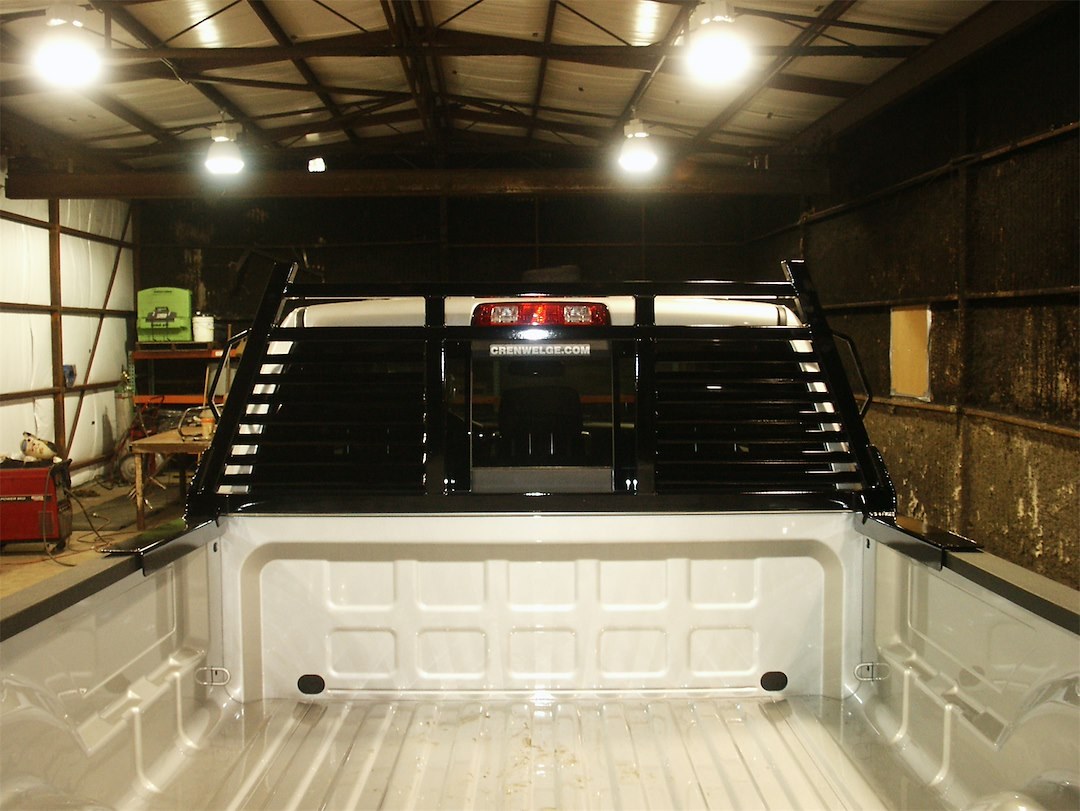 Frontier Truck Gear Headache Rack, Louvered with Window Cutout, Powder Coated, Black, Steel, With Mounting Kit – 110-41-0007