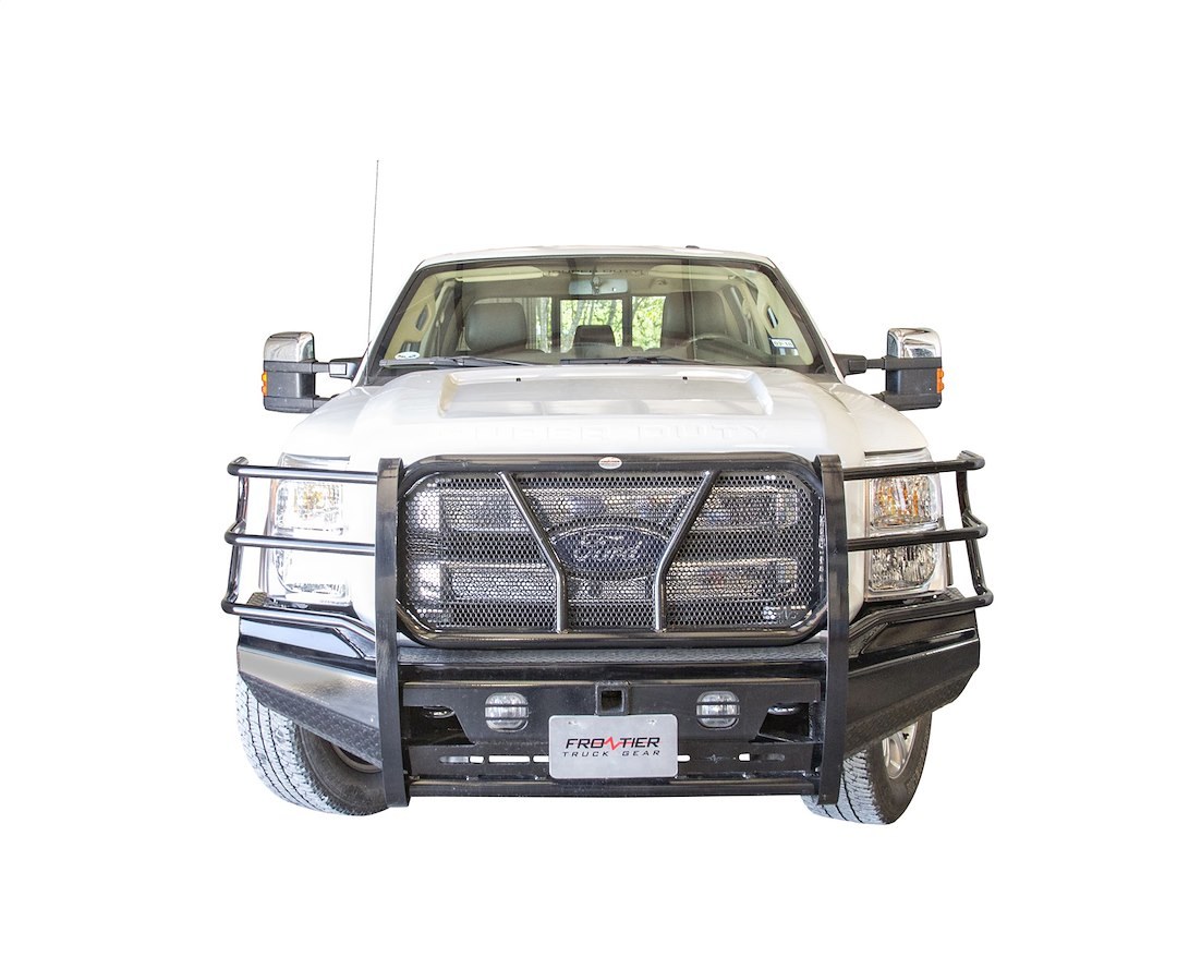 Frontier Truck Gear Bumper, Pro, One Piece Design, Mounting Hardware Included, With Grille Guard, Without Winch Mount – 130-11-1005
