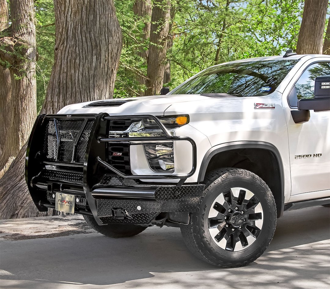 Frontier Truck Gear Bumper, Commercial, One Piece Design, Mounting Hardware Included, With Grille Guard, Without Winch Mount – 170-22-0007