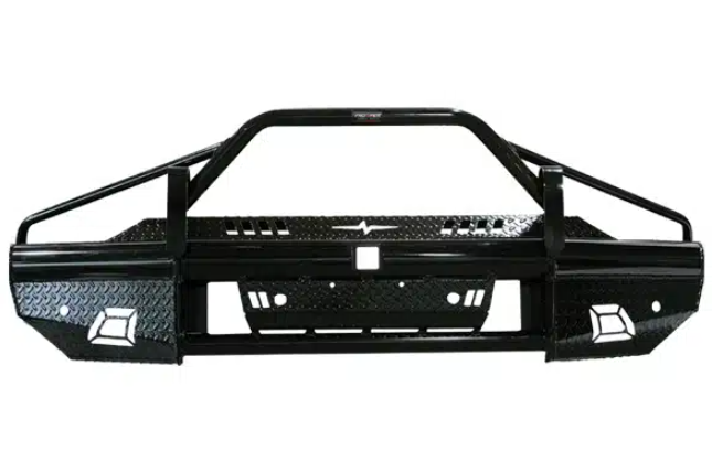 Frontier Truck Gear Bumper, Commercial Xtreme, One Piece Design, Mounting Hardware Included, With Bull Bar, Without Winch Mount – 180-41-9006