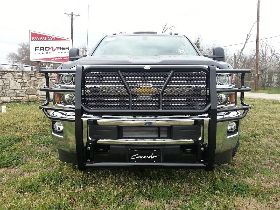 Frontier Truck Gear Grille Guard, Powder Coated, Black, Steel, With Brush Guard, Without Skid Plate, Without Step Plate, With Mount Kit – 200-21-5007