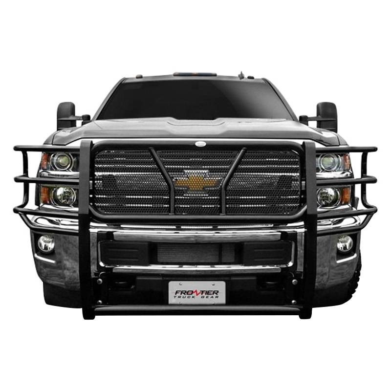 Frontier Truck Gear Grille Guard, Powder Coated, Black, Steel, With Brush Guard, Without Skid Plate, Without Step Plate, With Mount Kit – 200-21-9010