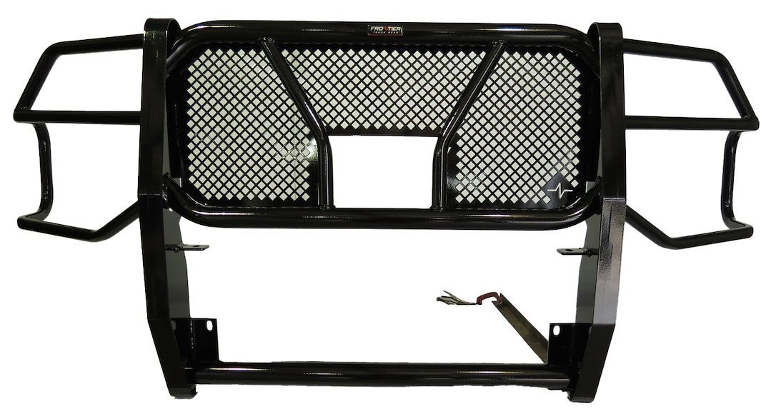 Frontier Truck Gear Grille Guard, Powder Coated, Black, Steel, With Brush Guard, Without Skid Plate, Without Step Plate, With Mount Kit – 200-22-0007